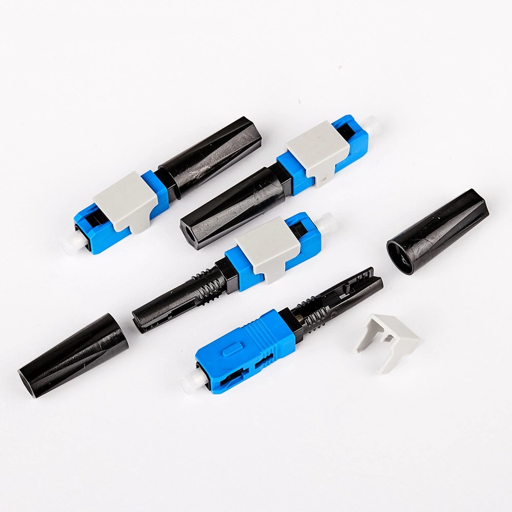 Sc Fiber Optical Quick Connector FTTH Sc Upc Fiber Optical Fiber Connector Sc/Upc Optic Fiber Cable Fast Connector