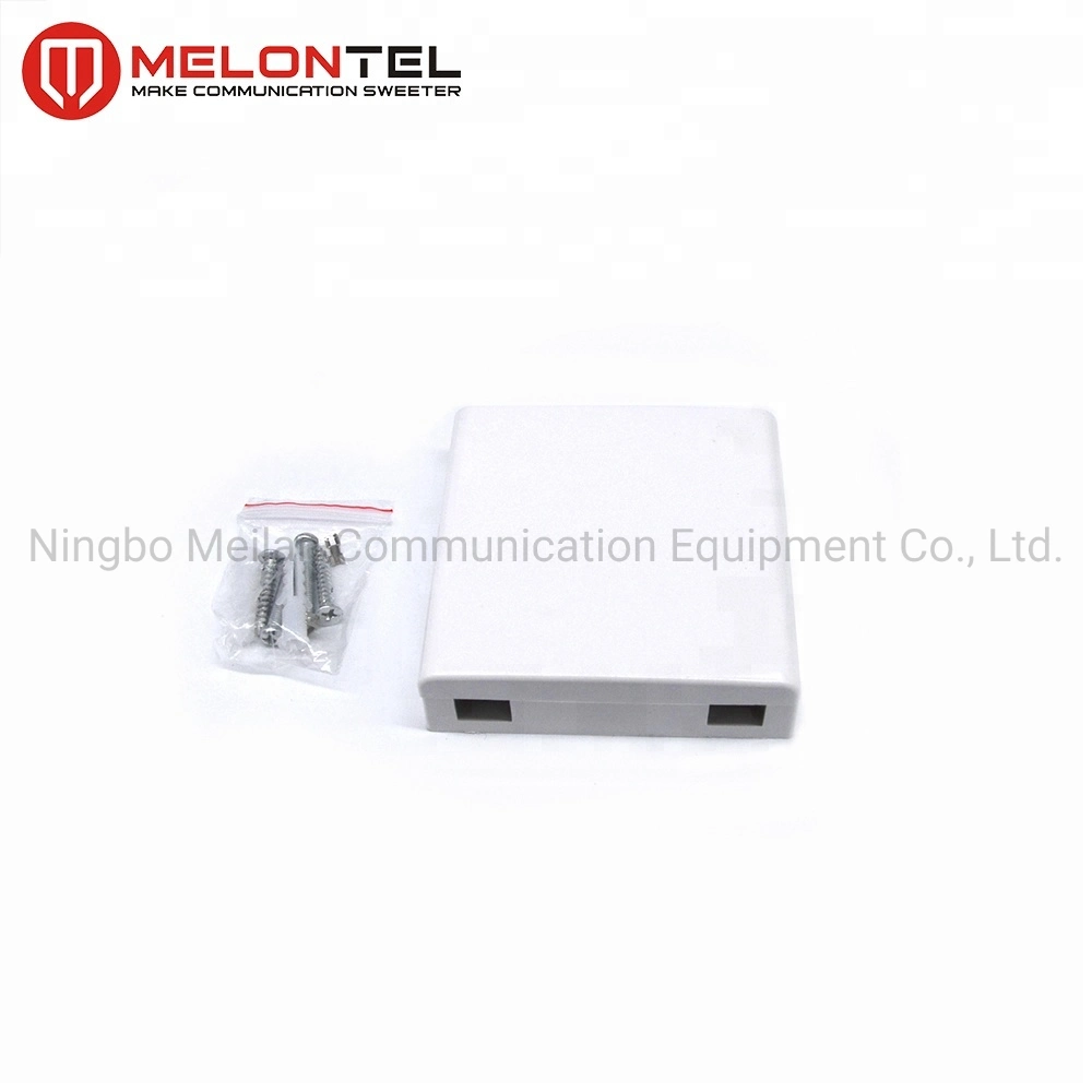 2 Port Fiber Optic Mounting Box Fiber Optic Outlet Box FTTH Wall Outlet