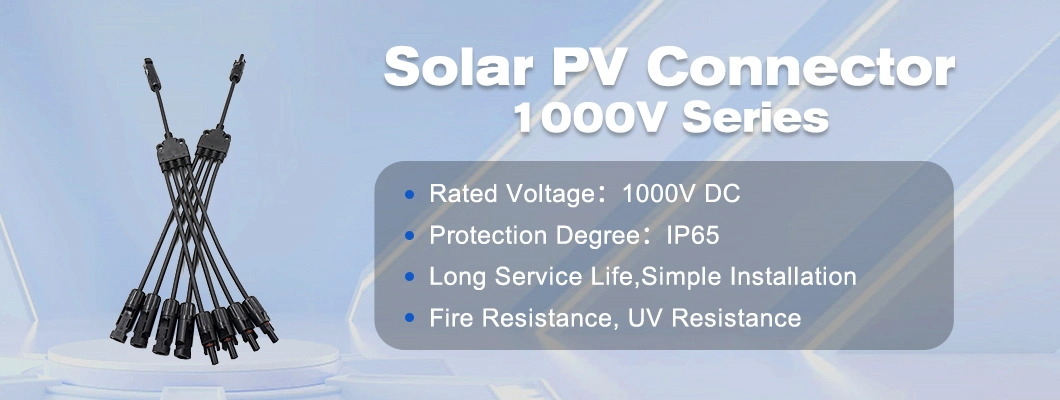 PV Cable Connector PV004-4t1 Y Branch Solar Panel Connector Parallel Connection IP65 From China Factory