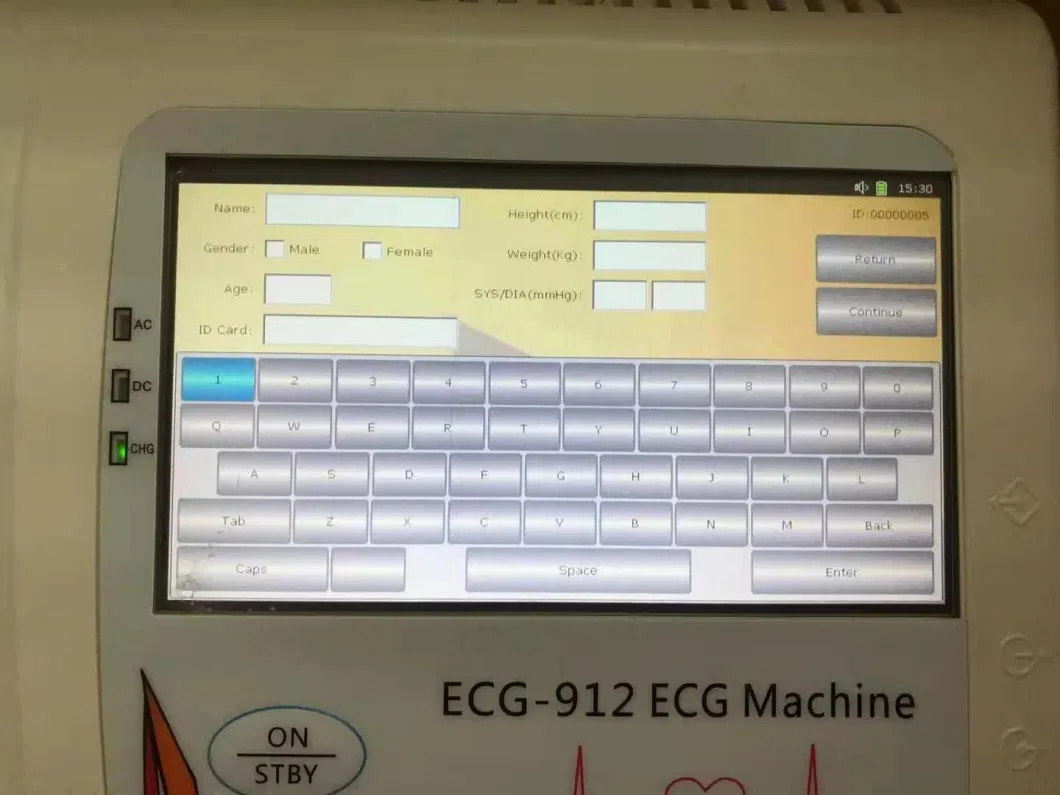 Sinnor ECG-912 ECG Machine 7inch Touch Screen 12-Lead ECG Cable