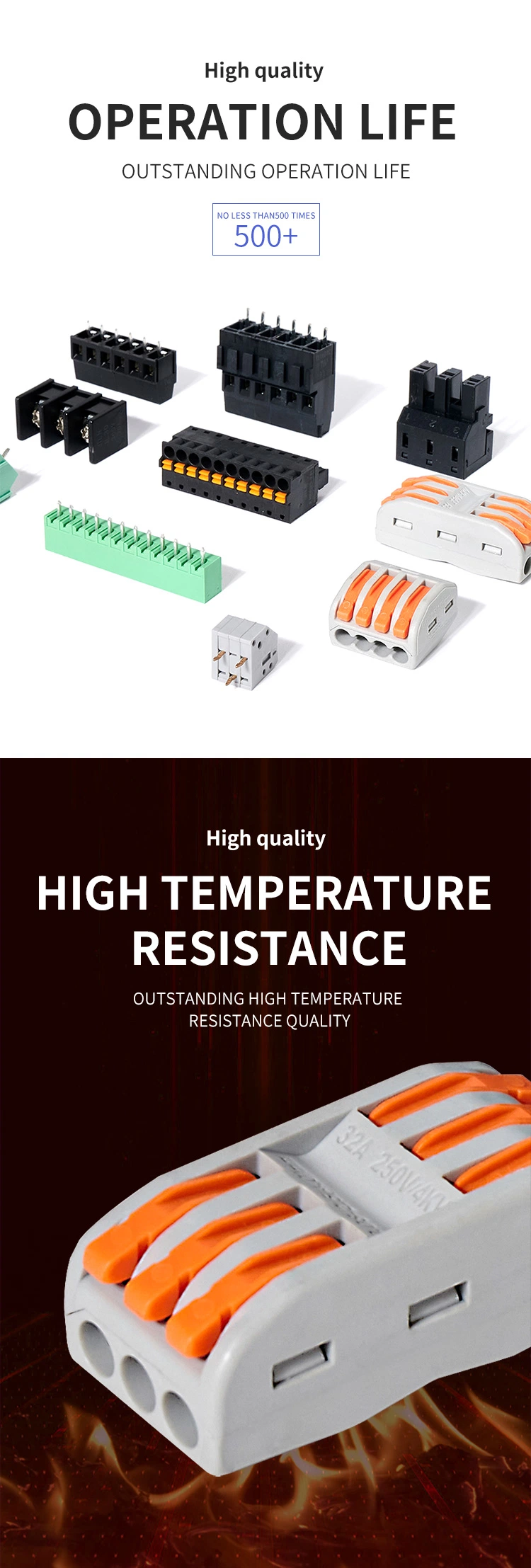 Custom Electrical Terminal Block Quick Connect Design Enables Fast Connection Cable Terminal Block Connector Wiring Terminal Block