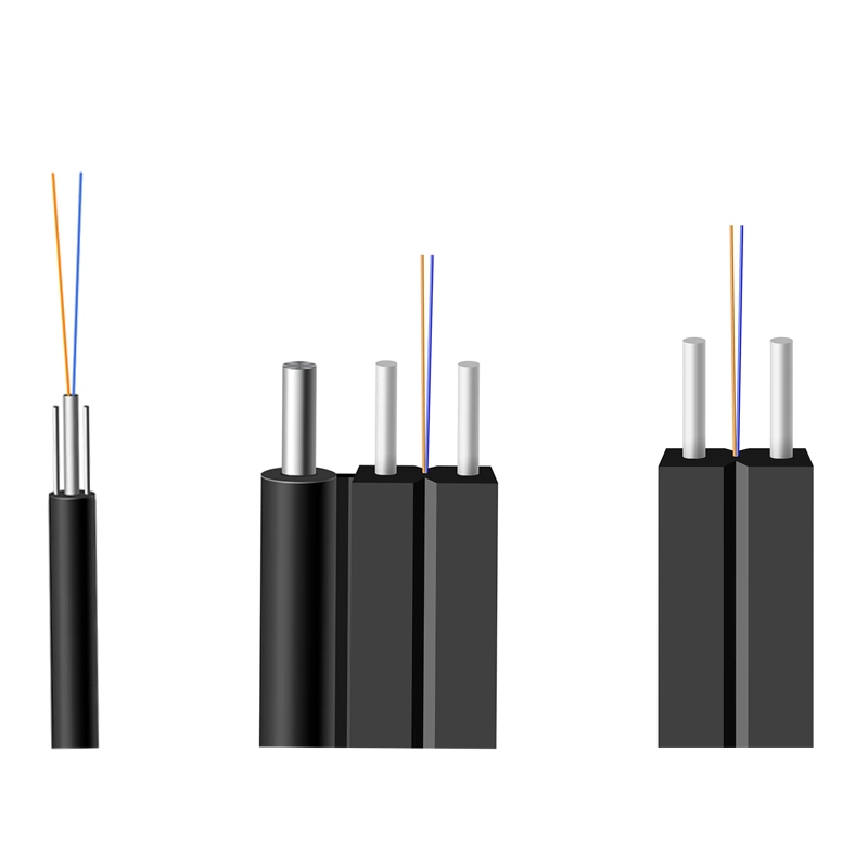 Fiber Optic 1 Core 1km 2km Plywood Drum FTTH Drop Cable Single Mode Indoor Fiber Optic Cable