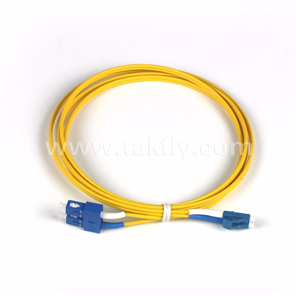 2.0mm Sc-LC Single Mode G652D Duplex Fiber Optical Fiber Jumper Cable