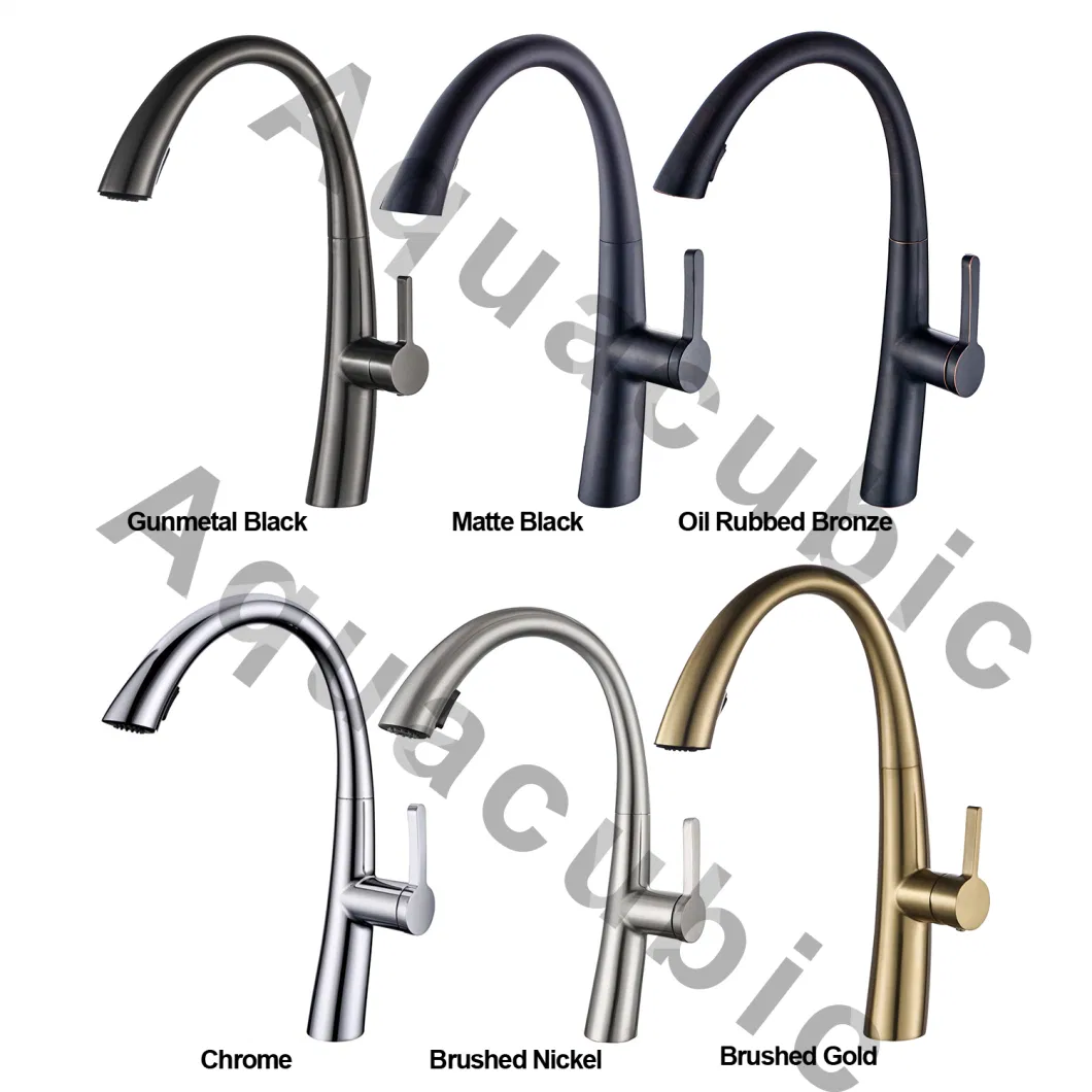 High Arc and Multiple Water Flow Mode Chrome Single Handle Stainless Steel Kitchen Faucets for RV Kitchen Bar