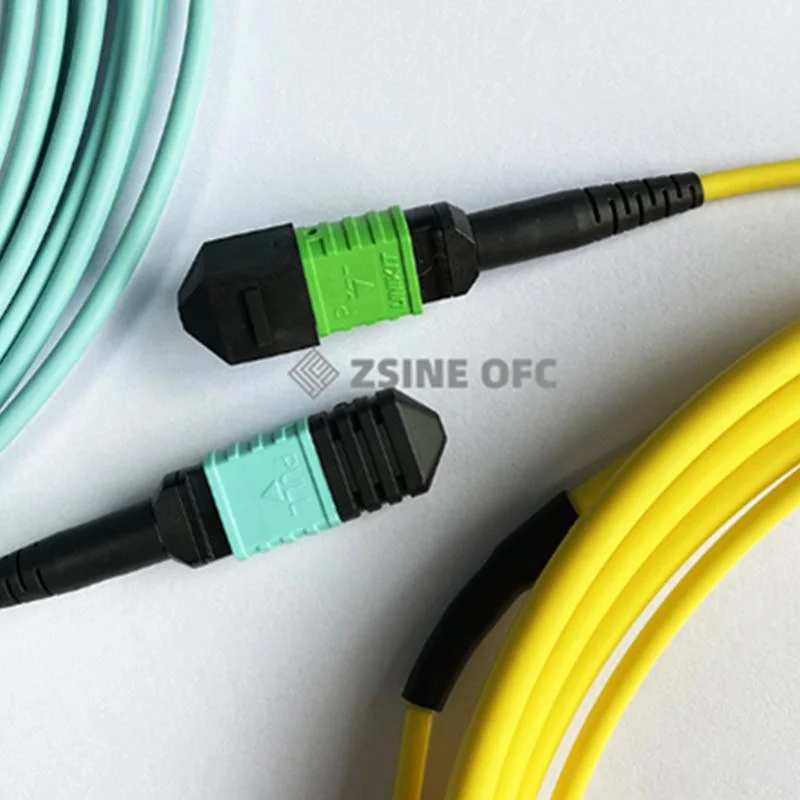 MPO Connector FTTH LSZH /PVC Fiber Optic Optical Patch Cord