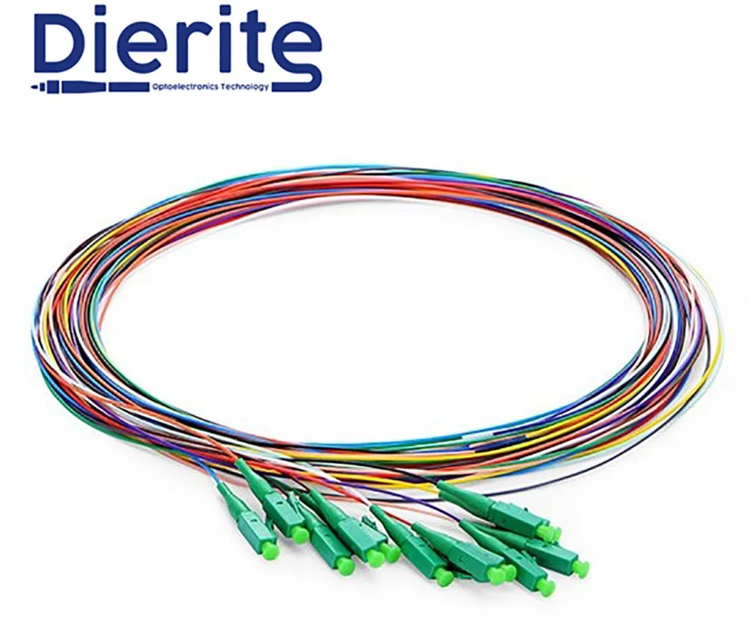 Best Price Safe and Reliable LC APC Upc 12 Fibers Unjacketed Color-Coded Pigtail