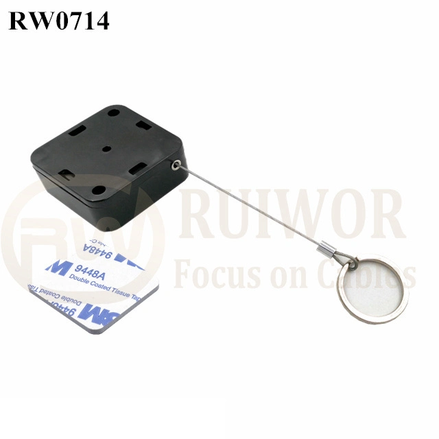 Square Retractable Security Cable for Retail Positioning Advertising Display