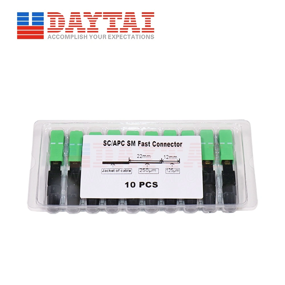 Aluminum Sheet Sc/APC Optical Fiber Optic Fast Connector