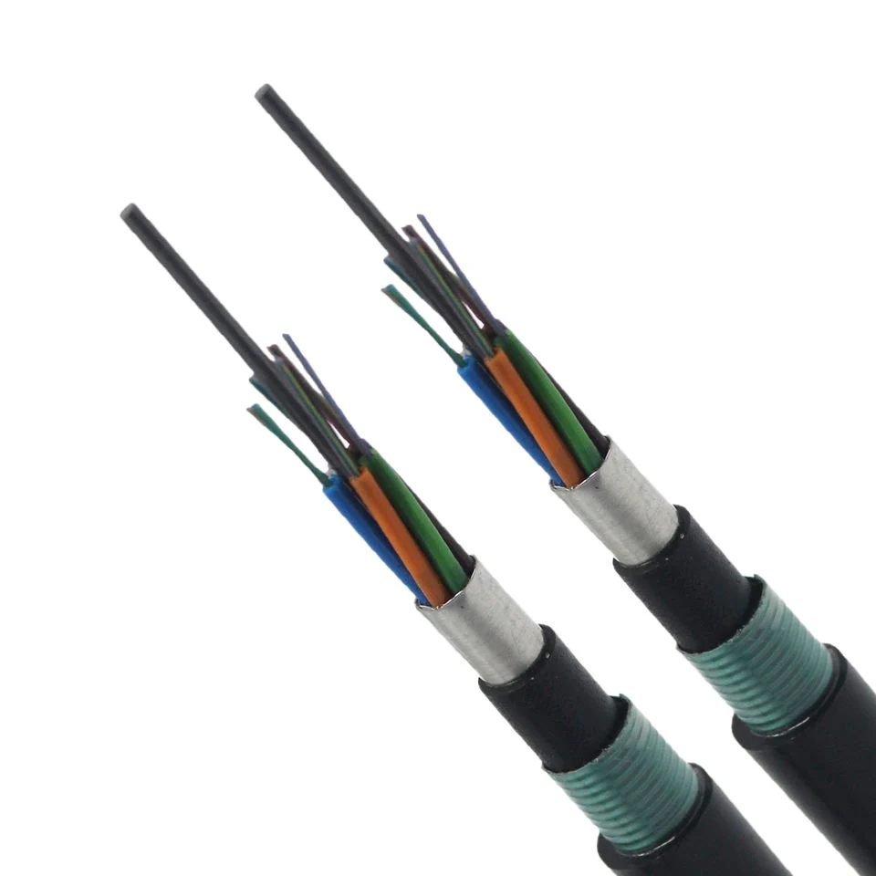 96-Core Double-Armored Double-Jacket Stranded Loose Tube Direct-Buried Fiber Optic Cable