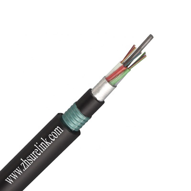 Surelink 48 Core GYTA53 Cable Direct Buried Fiber Optic Cable Underground PE Double Jacket Cable GYTA53