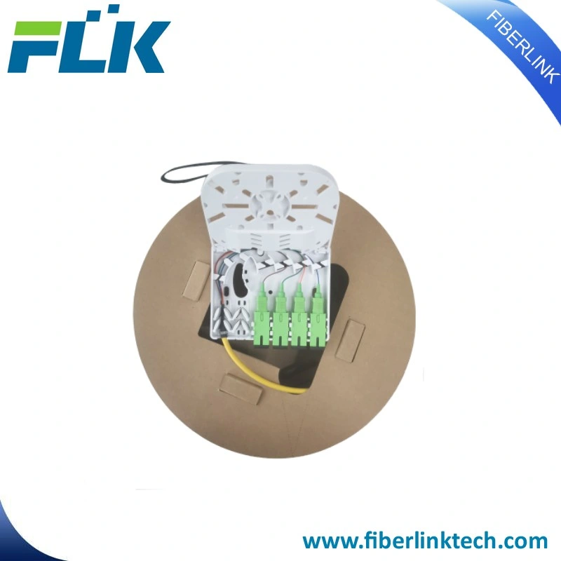 Pre-Assembled FTTH Pre-Terminated Fiber Wall Outlet Sc Ont Kits 2 Ports 4 Ports Pto Box Fiber Optic Outlet with Drop Cable