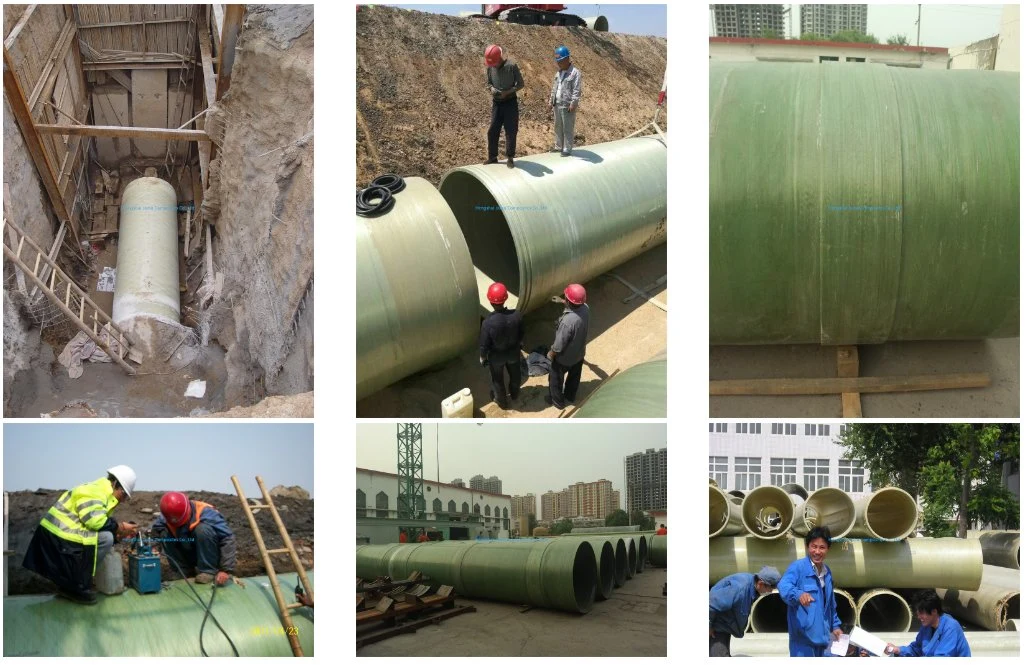 150mm 200mm FRP Fiberglass Reinforced Cable Casing Pipe