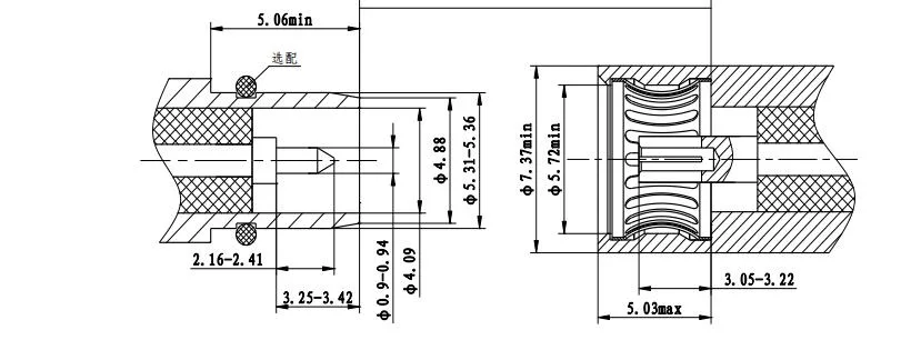 Factory Price Bma Male Adapter RF Coaxial Connector for Cable Antenna Connection