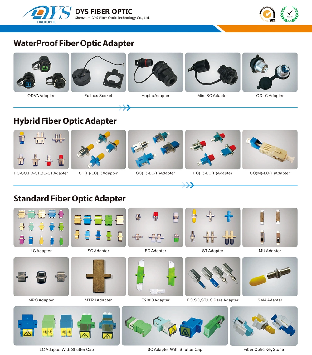 Sc APC Single Mode Optical Fiber Adapter