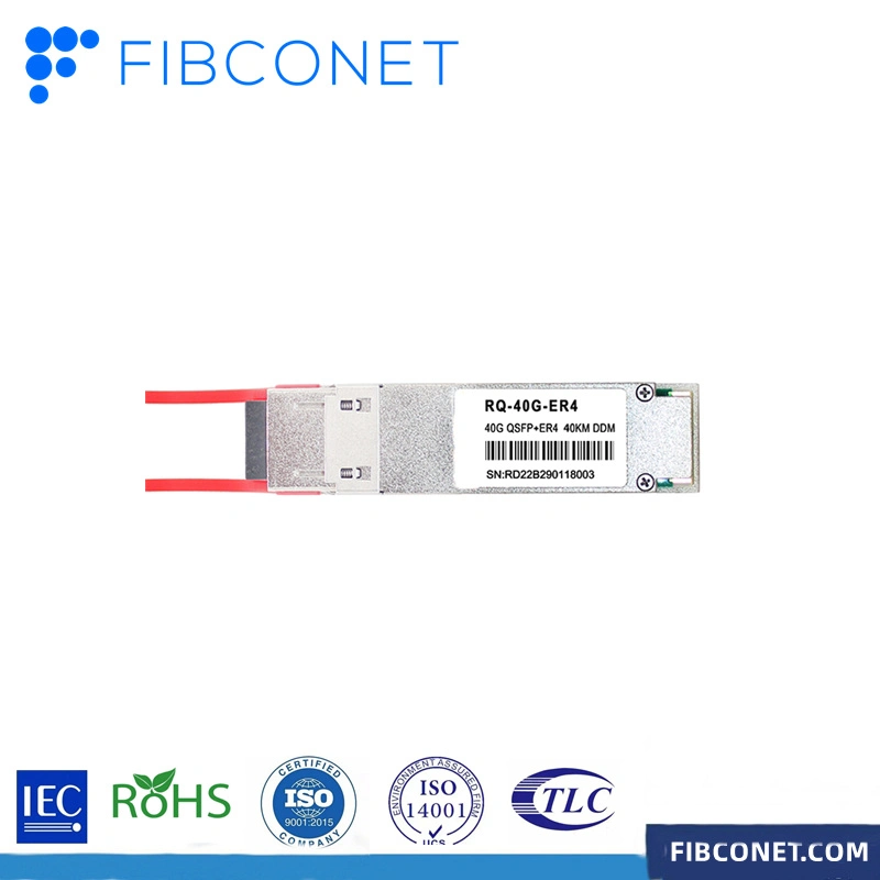 40GB/S 40km Qsfp+ Transceiver Hot Pluggable, Duplex LC Connector, Singlemode