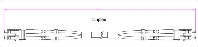 LC/Upc-LC/Upc Multi-Mode Duplex Optical Fiber Patch Cord/Jumper Cable
