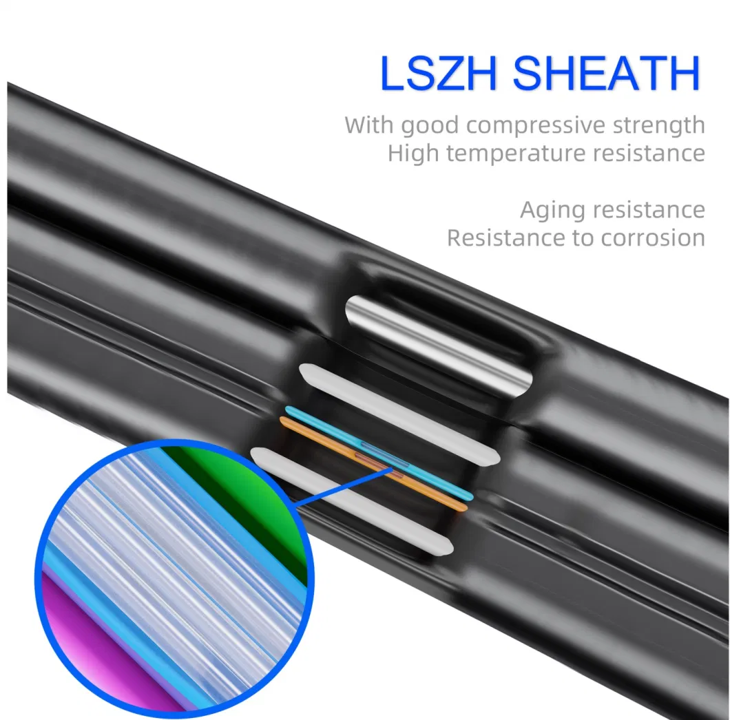 Optic Fiber Cable LSZH HDPE 1 2 4 6 Hilos Cabo Optico Cfoac-Bli-a/B-Cm-01f-Ar-LSZH Cabo De Fibras Opticas Drop Brazil PVC 14.0