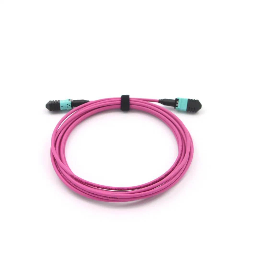 MPO-MPO Optical Fiber LSZH PVC TPU Aarmored Patch Cord Jumper Cable for Data Center