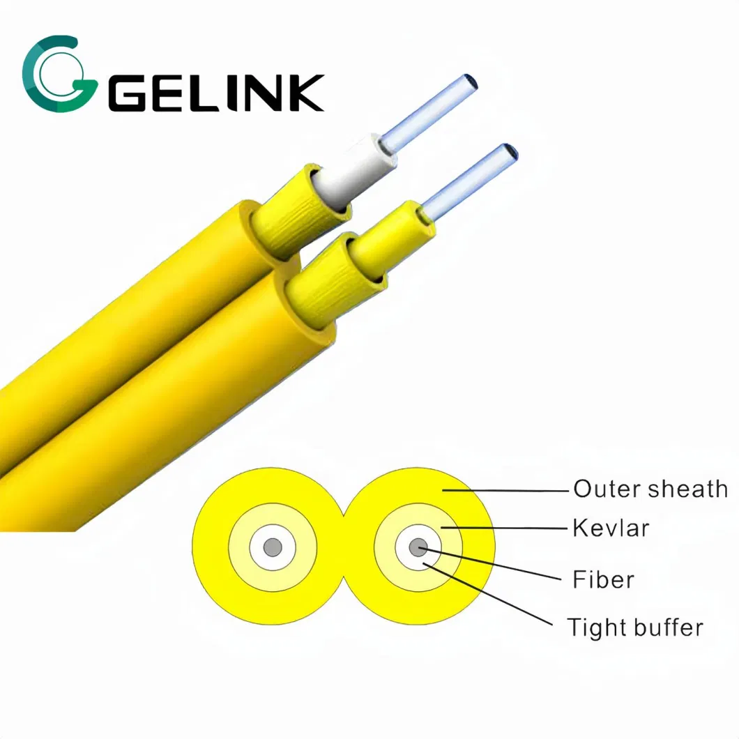 FTTH 2core Single Mode Zip-Cord Duplex Indoor Fiber Optic Cable