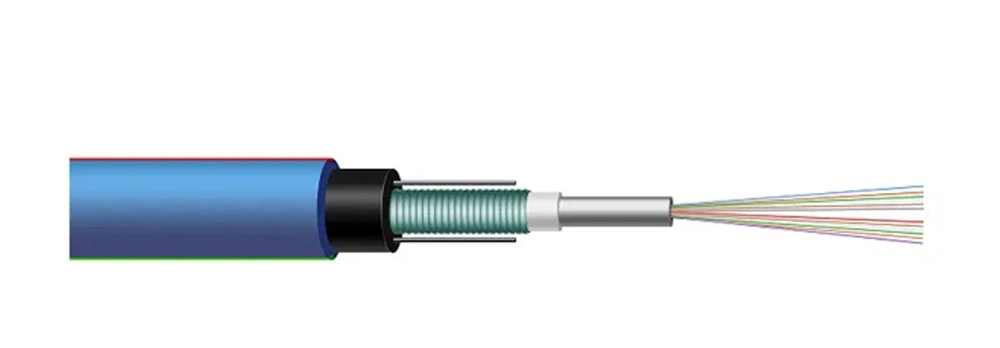 Factory Mgxtsv Direct Buried Mine Use Optic Fiber Cable with 2 Steel Wire