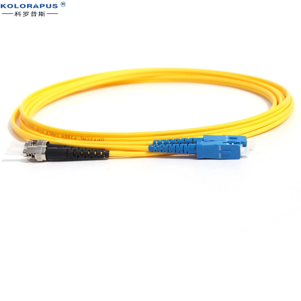 Kolorapus St to Sc Dual-Core 9/125 Single-Mode 3 Meter Fiber Jumper