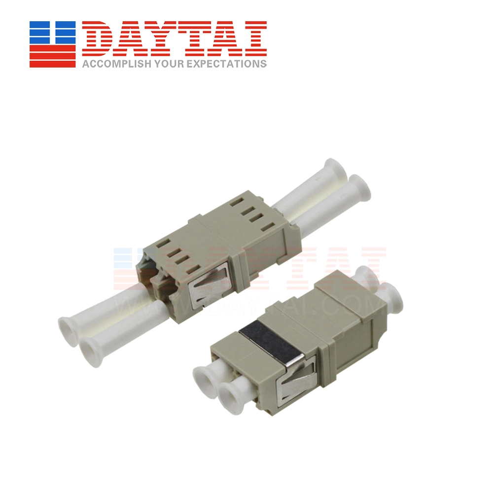 LC Om1 Om2 Om3 Om4 Fiber Optical Duplex Adapter Without Flange