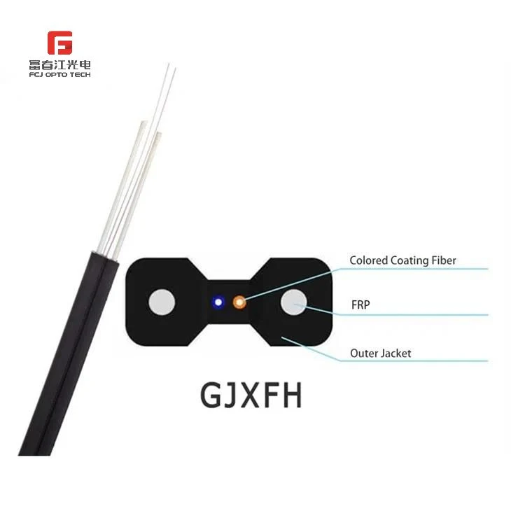 Fcj Factory Customized FTTH Drop Cable G657A2 Fiber GJXFH Indoor Type Manufacturing