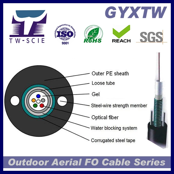 Single Mode G652D Fiber Optic Cable Unitube Type GYXTW