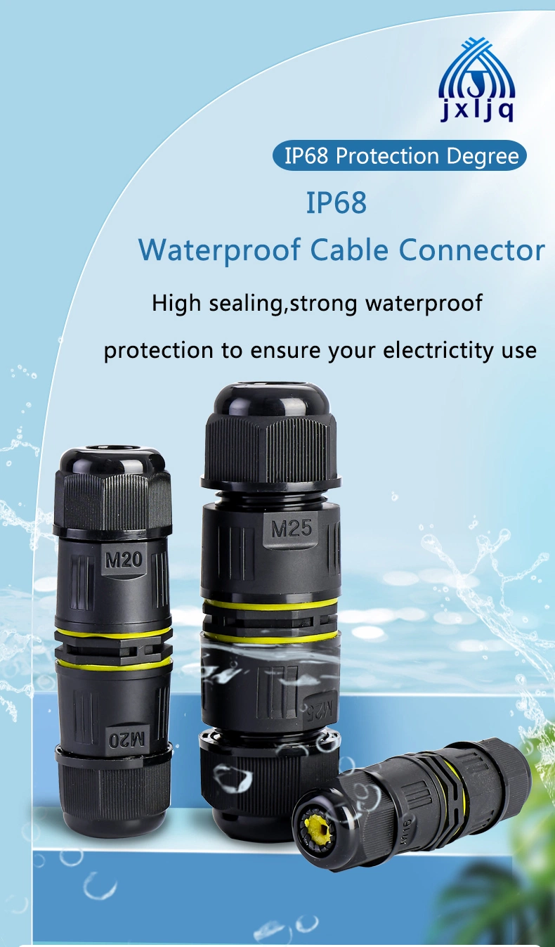 New Design Connector M20t Quick Connection T Shape 2 3 Pins Water Resistant Electric 5-8mm IP68 Waterproof Cable Connector