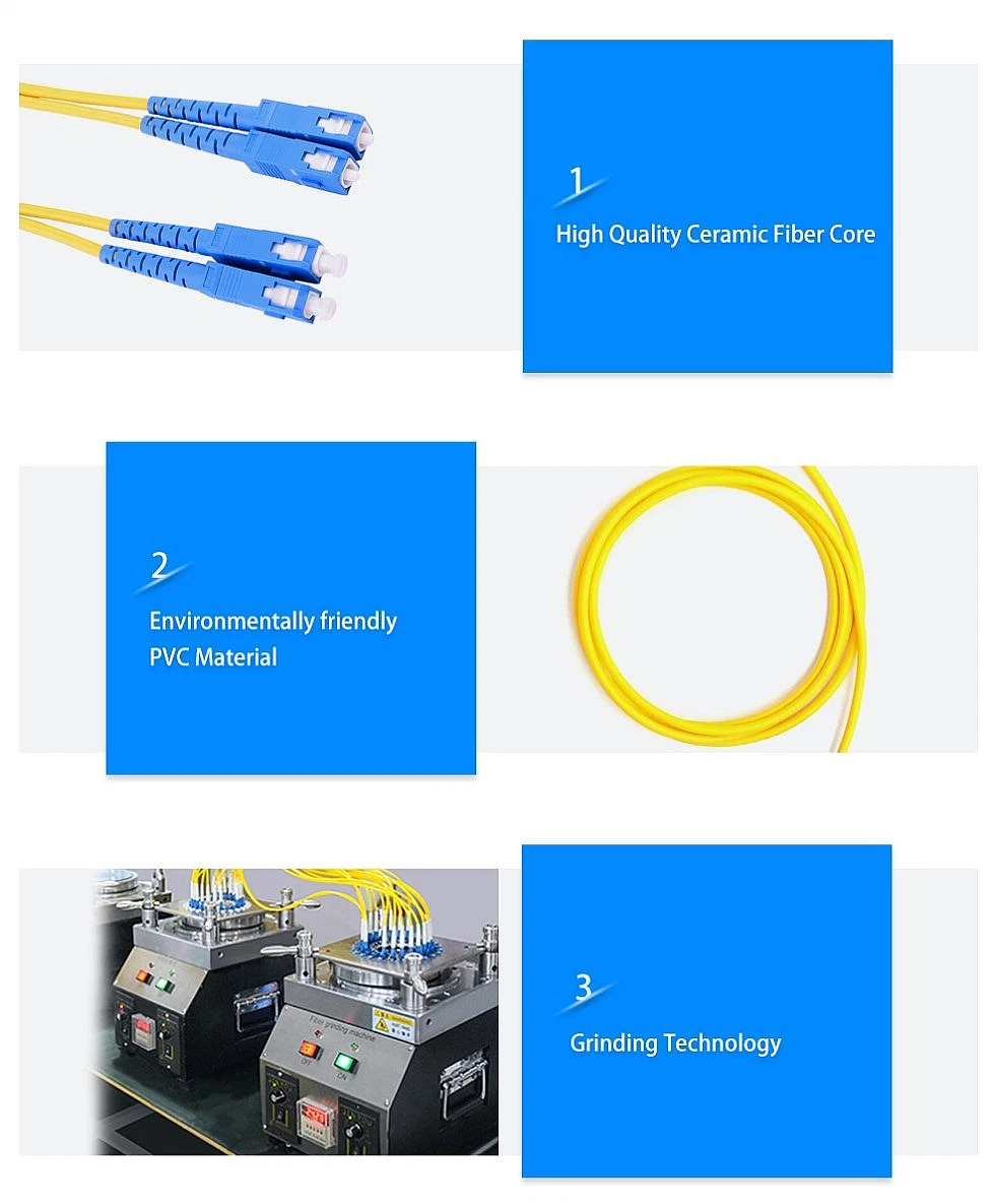 Factory Supply Sc APC/ Upc Sm/mm Fiber Patch Cord