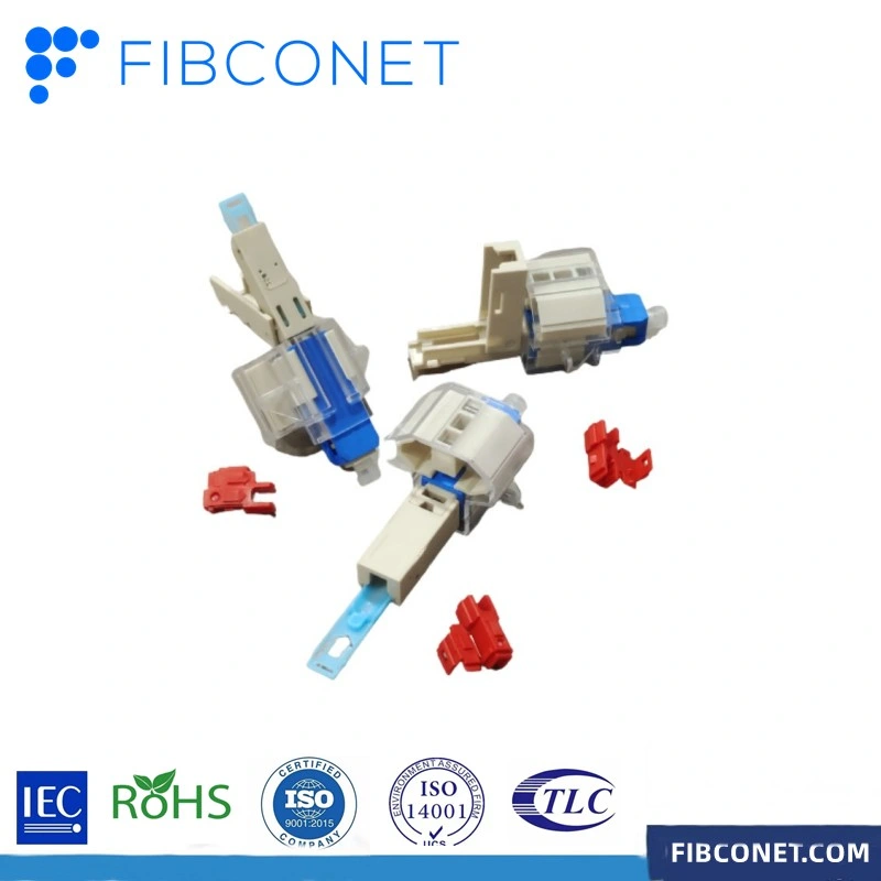 FTTH LC APC Single Mode Optical Fast Connector with Blister Box Packing