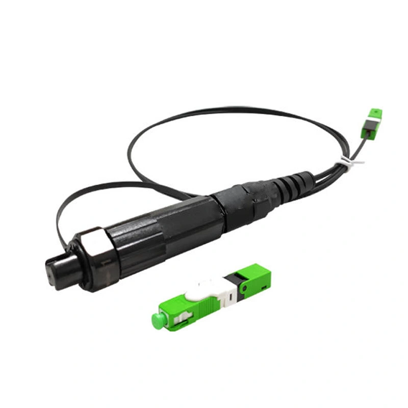 Universal Type Optitap+Mini Sc+Slim 3-in-1 Connector to Sc/APC Armored Drop Fiber Patch Cable