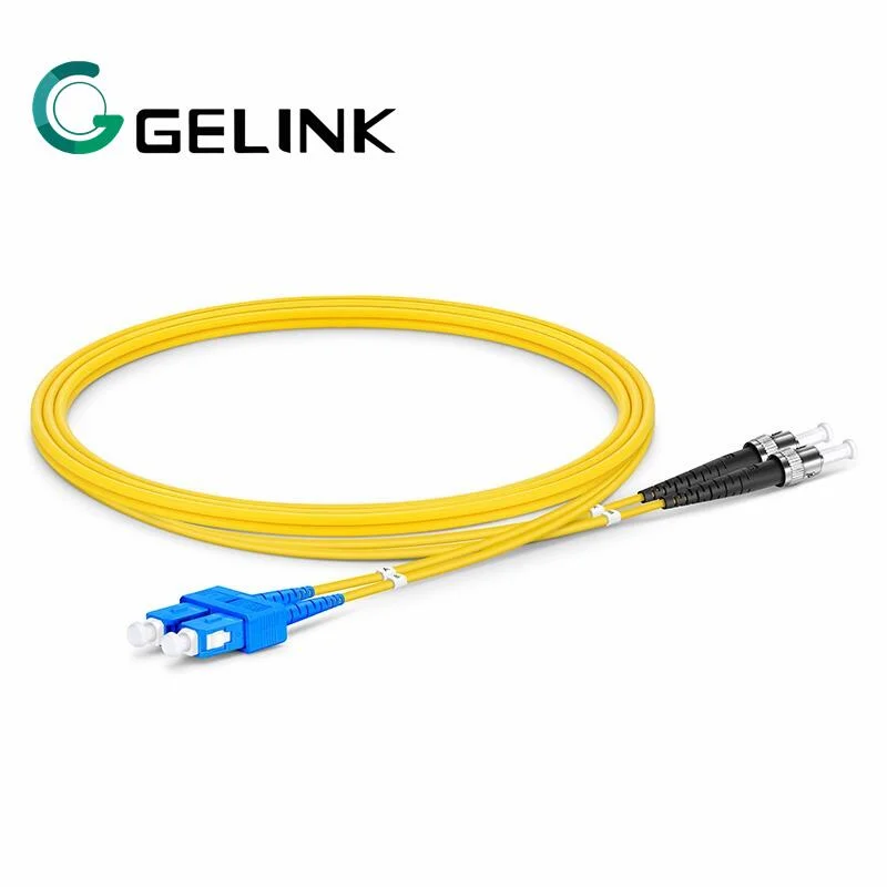 Connector Sc to St Sm G657A1 9/125um Duplex Fiber Optical Patch Cord