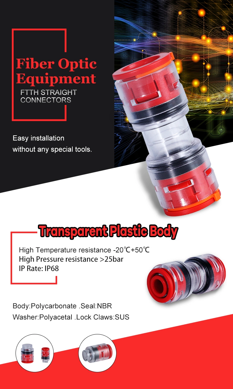 Fiber Optic Cable Gas Block Microduct Connector with Direct Buried/Install