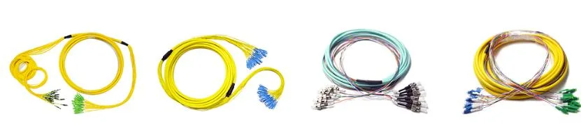 24fibers Multifiber Pre-Terminated Singlemode Breakout Fiber Optic Patch Cable with Pulling Eye
