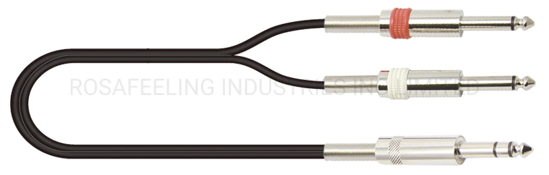 RoHS Approved OFC AV Interconnect Flat Cable with 6.35mm Male Plug (FYC26)