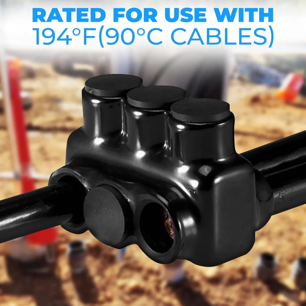 Dual Side Entry 3 Conductors PVC &amp; Aluminum Insulated Connector for Cable Connection