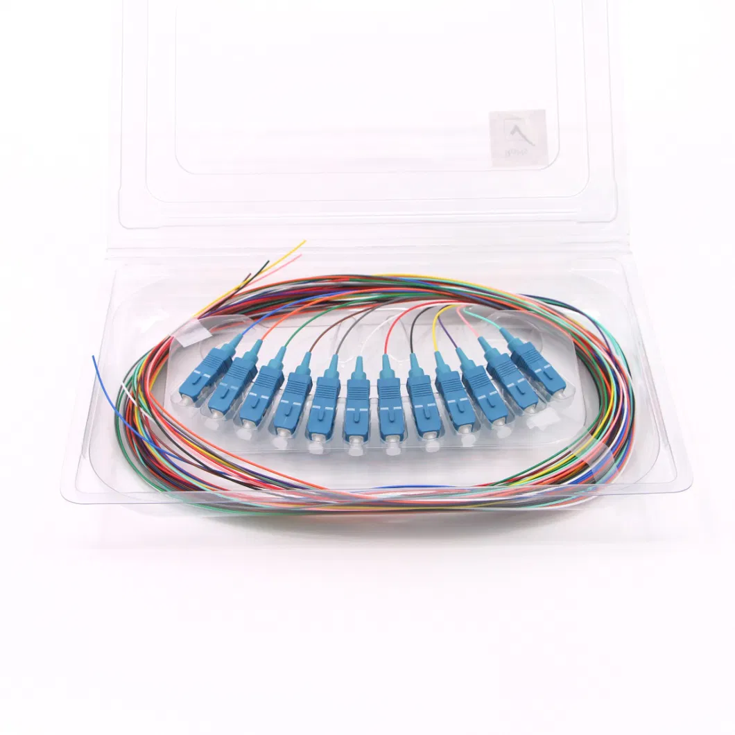 Sc/APC 12 Color Loose Tube Fiber Optic Cable Pigtails