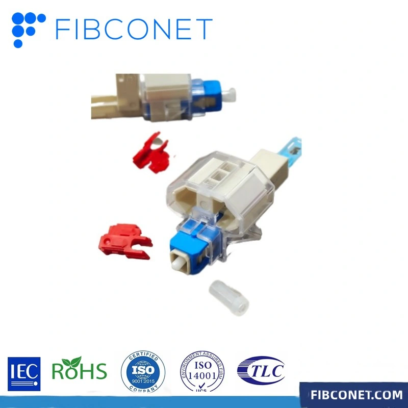 FTTH LC APC Single Mode Optical Fast Connector with Blister Box Packing