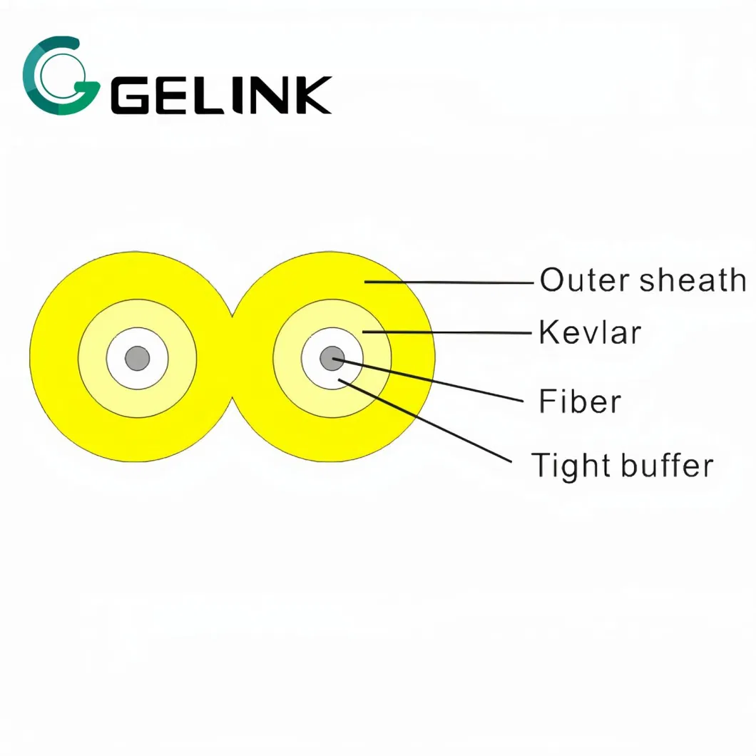 FTTH 2core Single Mode Zip-Cord Duplex Indoor Fiber Optic Cable