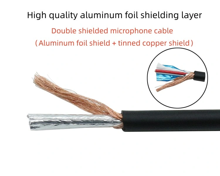 Professional Low Noise OFC Stereo Mono Flexible PVC Video Cable RCA Microphone Cable