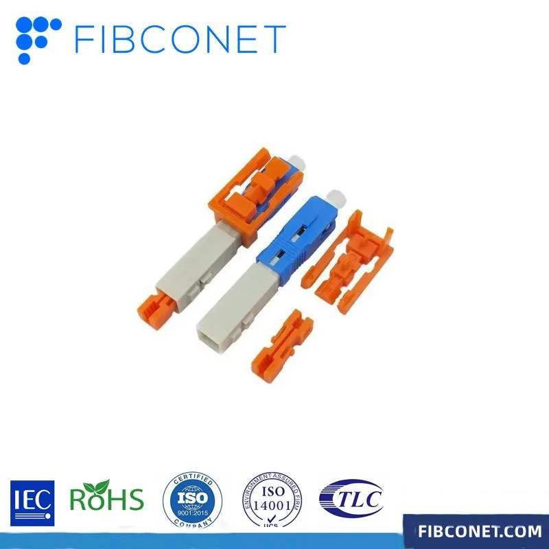 FTTH single-core Sc APC Optic/Optical Fiber Quick/Fast Connector Types