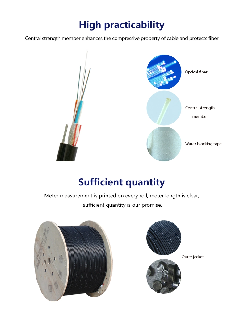 No-Metallic Type Aerial Single Mode Fiber Optic Cable