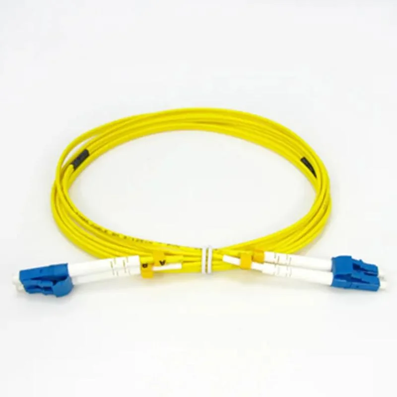 Factory Price LC/Upc-LC/Upc Duplex 2mm 9/125 Singlemode 3m PVC Yellow Patch Cord