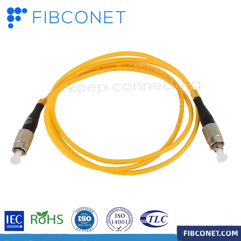 FTTH FC-FC PVC/Lzsh 3.0/2.0 Sm mm Sx Fiber Optic FC Patch Cord