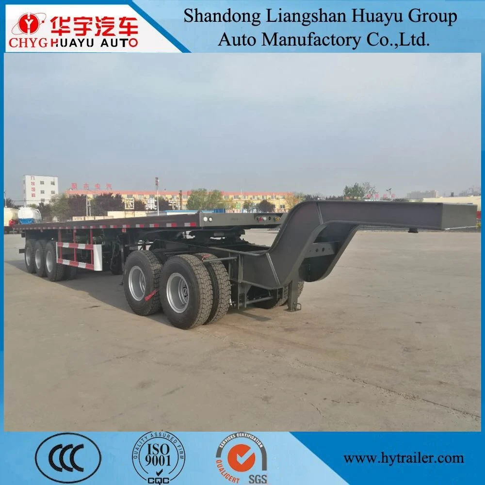 Huayu 20/40FT Container/Utility/Cargo Highbed/Flatbed/Platform Truck Semi Trailer with Fifth Wheel