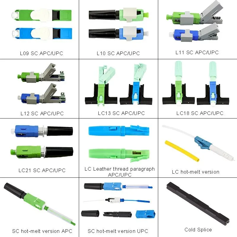 Sc/APC Optical Fiber Fast Connector Fiber Optic Connectors Quickly Assembly Connector