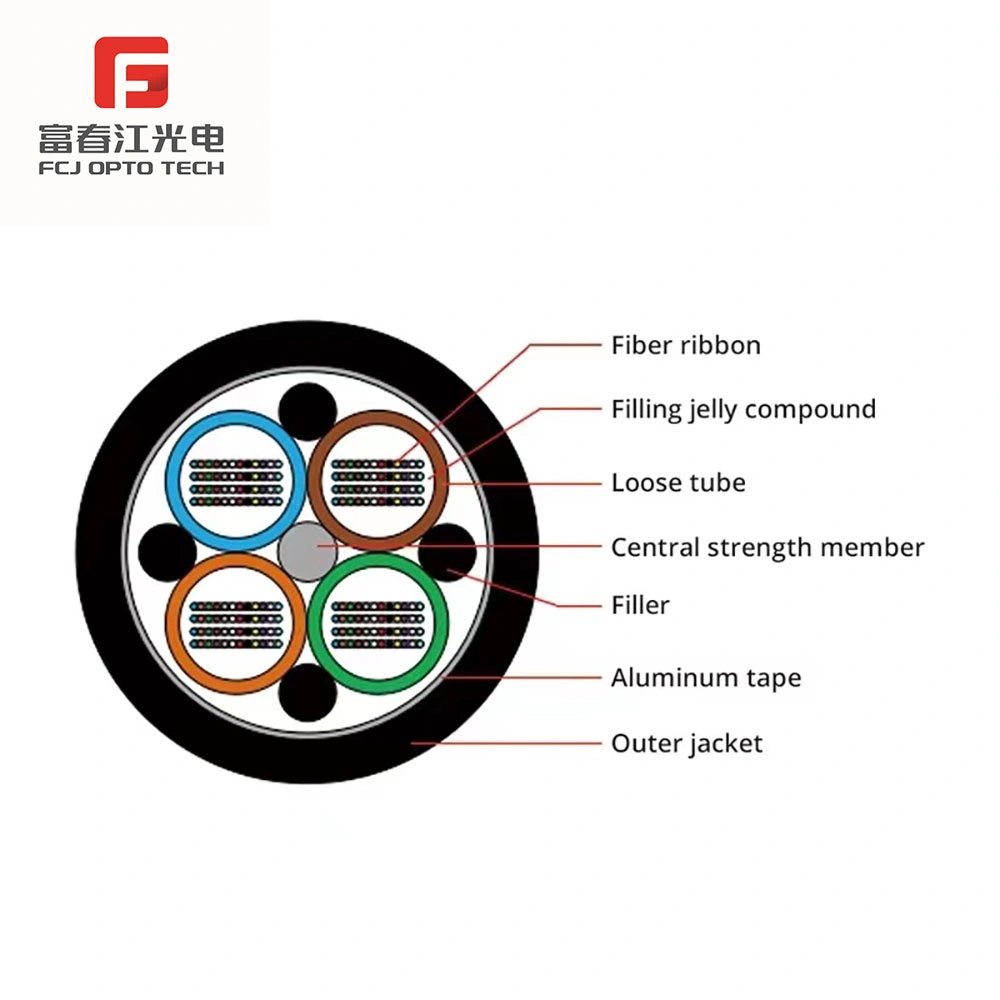 Fcj Metallic Armored UV-Proof Ribbon Type Fiber Optic Cable