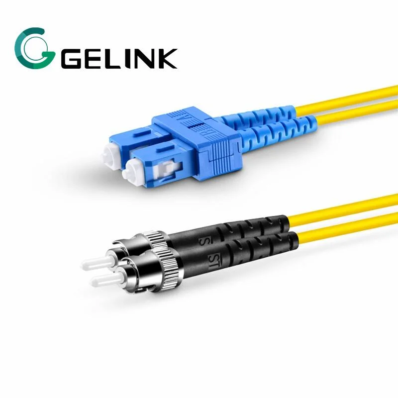 Connector Sc to St Sm G657A1 9/125um Duplex Fiber Optical Patch Cord