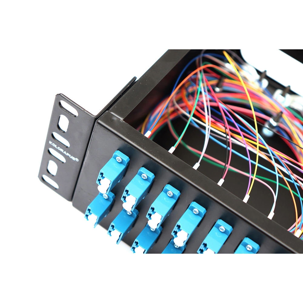 2u LC 48-Port Fiber Optic Distribution Box Optical Patch Panel